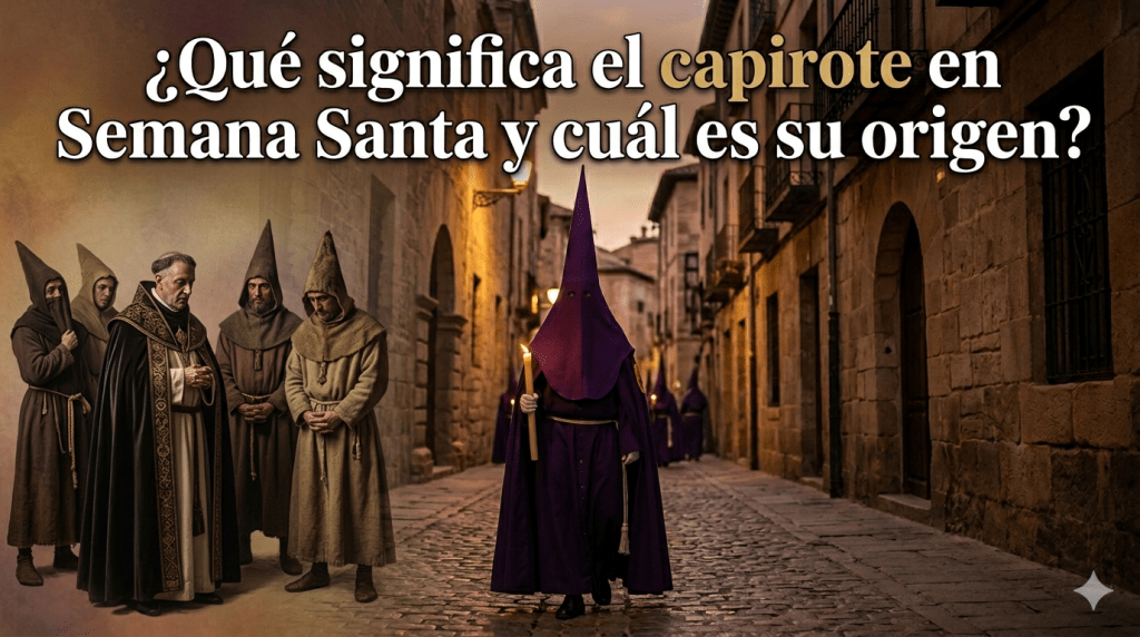 Capirote en la Procesión del Silencio en Morelia