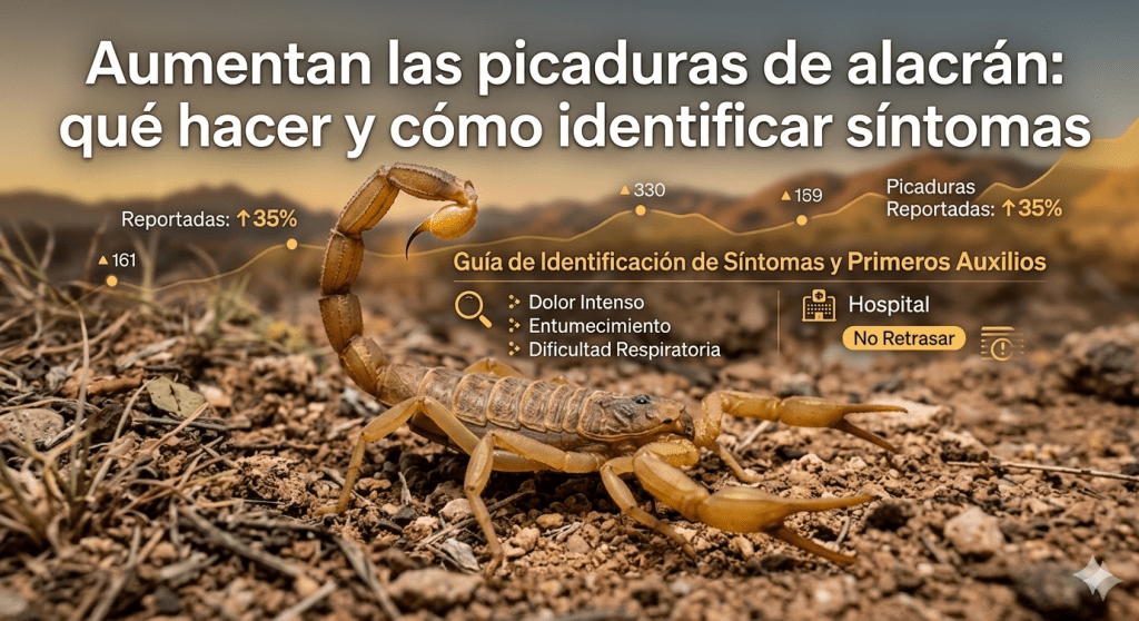 Alacrán en casa durante temporada de calor en México