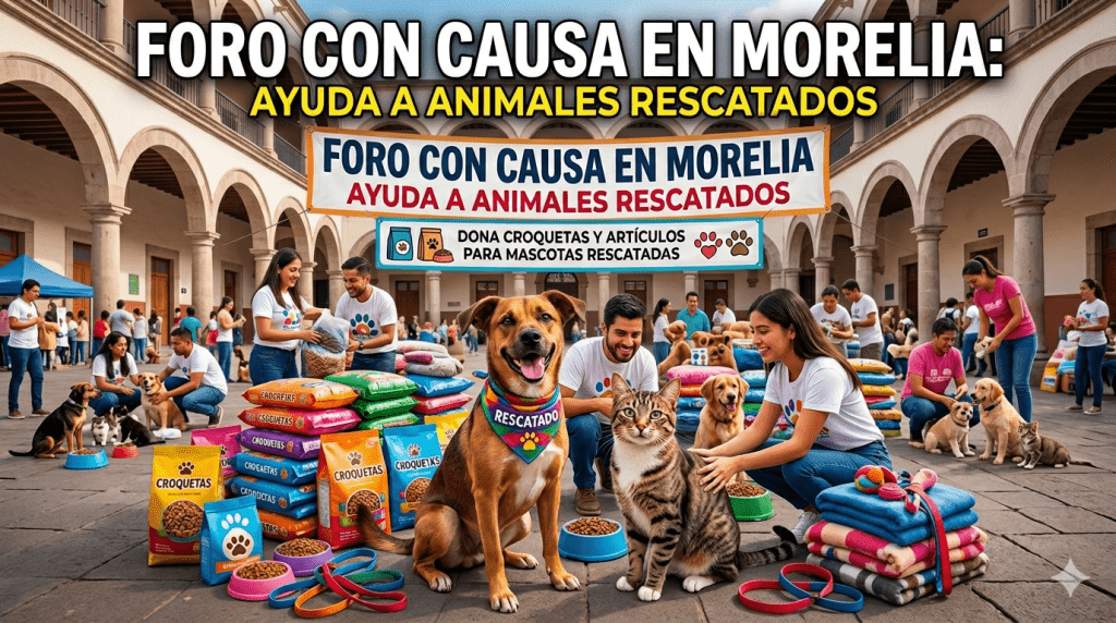 Evento con causa para ayudar a animales rescatados en Morelia