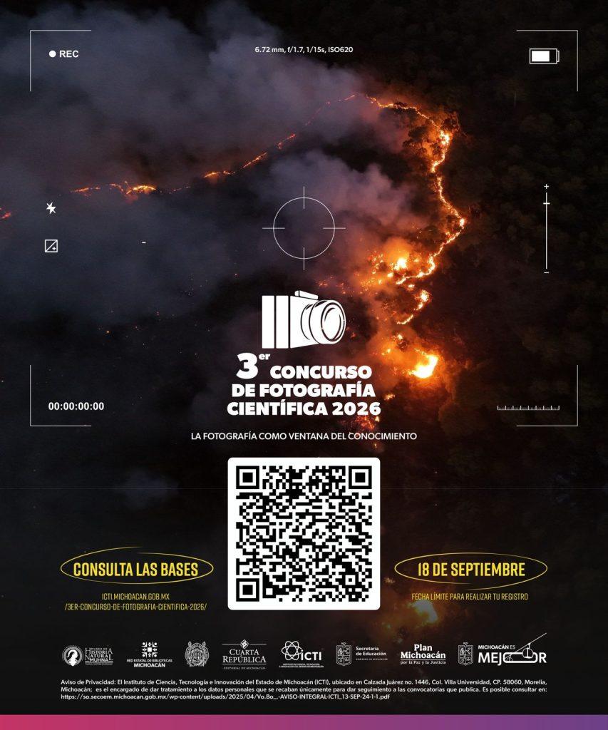 Imagen promocional del 3er Concurso de Fotografía Científica 2026